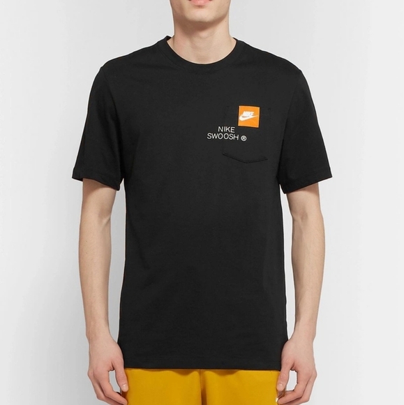 Nike Men's Sportswear Story Pack Logo-Print Cotton-Jersey T-Shirt  Black Large - Picture 1 of 4